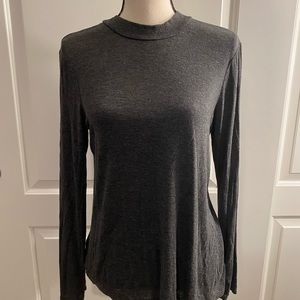 Gray Long Sleeve Top